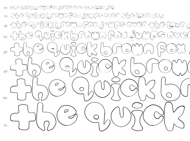 Bubbletea font waterfall